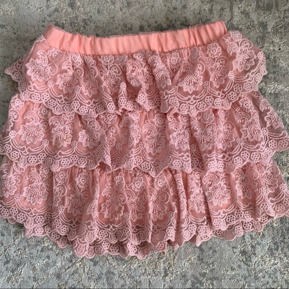 Blush Lace Layered Skirt - size 5T
